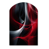 Red Black Contemplative Abstraction X - Asymmetric Metal Wall Art