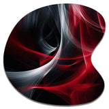 Red Black Contemplative Abstraction X - Asymmetric Metal Wall Art