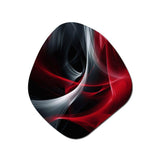 Red Black Contemplative Abstraction X - Asymmetric Metal Wall Art