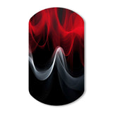 Red Black Contemplative Abstraction XI - Asymmetric Metal Wall Art