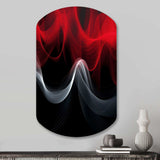 Red Black Contemplative Abstraction XI - Asymmetric Metal Wall Art