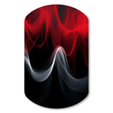 Red Black Contemplative Abstraction XI - Asymmetric Metal Wall Art