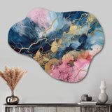 Exploring The Depths Of Pink Geode IV - Asymmetric Metal Wall Art