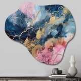 Exploring The Depths Of Pink Geode IV - Asymmetric Metal Wall Art