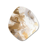 Gold And Grey A Marble Effect IV - Asymmetric Metal Wall Art