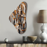 Exploring Abstracted Tranquility I - Asymmetric Metal Wall Art