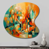 Abstracting The Cubist Form IV - Asymmetric Metal Wall Art