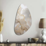 Gold And Grey Linear Expressions V - Asymmetric Metal Wall Art