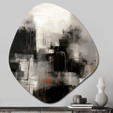 Black Mid Century Fusion I - Asymmetric Metal Wall Art