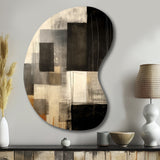 Black Mid Century Fusion II - Asymmetric Metal Wall Art