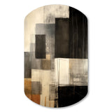 Black Mid Century Fusion II - Asymmetric Metal Wall Art