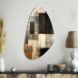 Black Mid Century Fusion II - Asymmetric Metal Wall Art