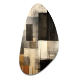 Black Mid Century Fusion II - Asymmetric Metal Wall Art