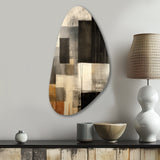 Black Mid Century Fusion II - Asymmetric Metal Wall Art