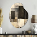 Black Mid Century Fusion II - Asymmetric Metal Wall Art