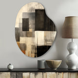 Black Mid Century Fusion II - Asymmetric Metal Wall Art