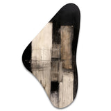 Black Mid Century Fusion IV - Asymmetric Metal Wall Art