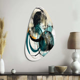 Green Grey Minimalims Fludity - Asymmetric Metal Wall Art