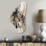 Grey Black Inner Worlds Of Marble III - Asymmetric Metal Wall Art