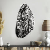 Black And White Graffiti Cosmic II - Asymmetric Metal Wall Art