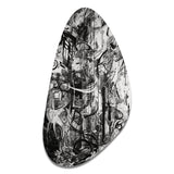 Black And White Graffiti Cosmic II - Asymmetric Metal Wall Art