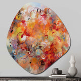 Orange Red Marbled Dreamscape I - Asymmetric Metal Wall Art