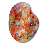 Orange Red Marbled Dreamscape II - Asymmetric Metal Wall Art