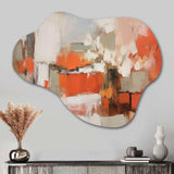 Orange Minimalims Enchantment II - Asymmetric Metal Wall Art