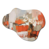 Orange Minimalims Enchantment II - Asymmetric Metal Wall Art