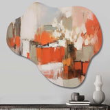 Orange Minimalims Enchantment II - Asymmetric Metal Wall Art