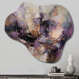 Purple Minimalims Enchantment - Asymmetric Metal Wall Art