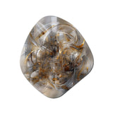 Grey Gold Captivating Liquid Ink - Asymmetric Metal Wall Art