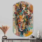 Abstract Face Portrait II - Asymmetric Metal Wall Art