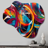 Minimalism Graffiti Artwork III - Asymmetric Metal Wall Art