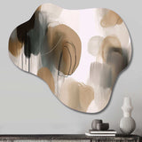 Painting Of Abstract Shapes II - Asymmetric Metal Wall Art