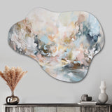 Delicate Brushstrokes Abstract Painting IV - Asymmetric Metal Wall Art