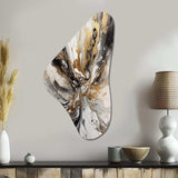 Painting Artwork With Swirls Marble II - Asymmetric Metal Wall Art