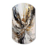 Painting Artwork With Swirls Marble II - Asymmetric Metal Wall Art