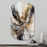 Painting Artwork With Swirls Marble II - Asymmetric Metal Wall Art