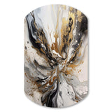 Painting Artwork With Swirls Marble II - Asymmetric Metal Wall Art