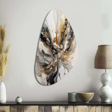 Painting Artwork With Swirls Marble II - Asymmetric Metal Wall Art