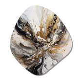 Painting Artwork With Swirls Marble II - Asymmetric Metal Wall Art