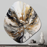 Painting Artwork With Swirls Marble II - Asymmetric Metal Wall Art