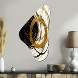 Black And Gold The Art Of Chaos I - Asymmetric Metal Wall Art