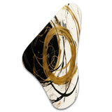 Black And Gold The Art Of Chaos I - Asymmetric Metal Wall Art