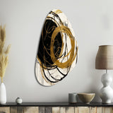 Black And Gold The Art Of Chaos I - Asymmetric Metal Wall Art