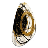 Black And Gold The Art Of Chaos I - Asymmetric Metal Wall Art