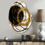 Black And Gold The Art Of Chaos I - Asymmetric Metal Wall Art