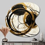 Black And Gold The Art Of Chaos II - Asymmetric Metal Wall Art