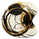 Black And Gold The Art Of Chaos II - Asymmetric Metal Wall Art